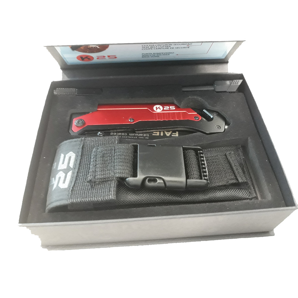 Multifunktions Taschenmesser mit Lampe und Feuerstein