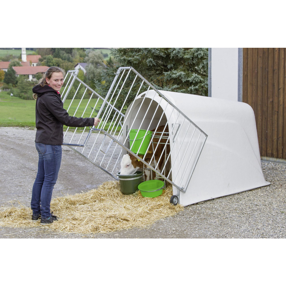 Kälberiglu Master Plus, mit Zaun