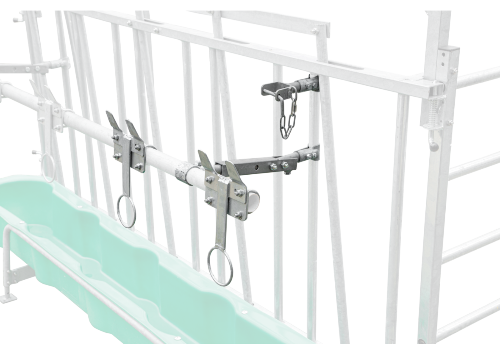 Mounting kit for calf feeding bucket holders