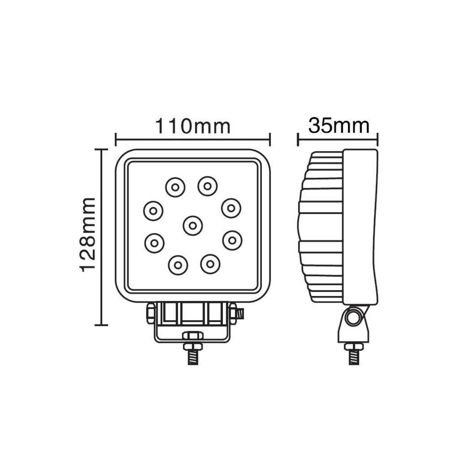 LED-Arbeitsscheinwerfer blue 10-30 V, 2700 Lm, 27 W