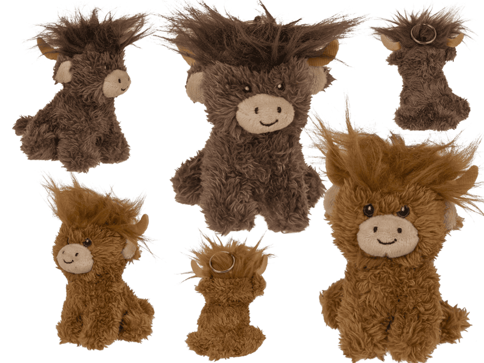 Porte-clés Vache Highland en Peluche