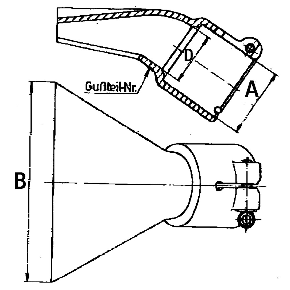 Universaldüse, Streubreite 6,5 - 7 m
