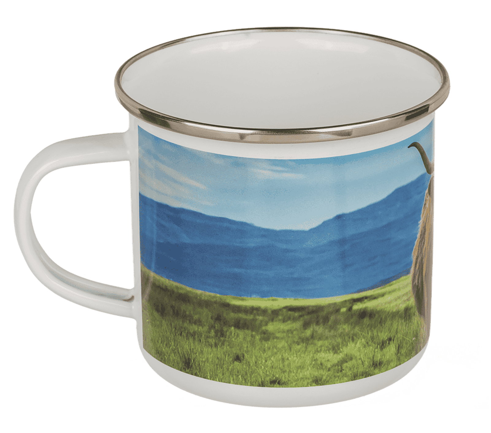 Becher Emaille Highland Kuh 350 ml