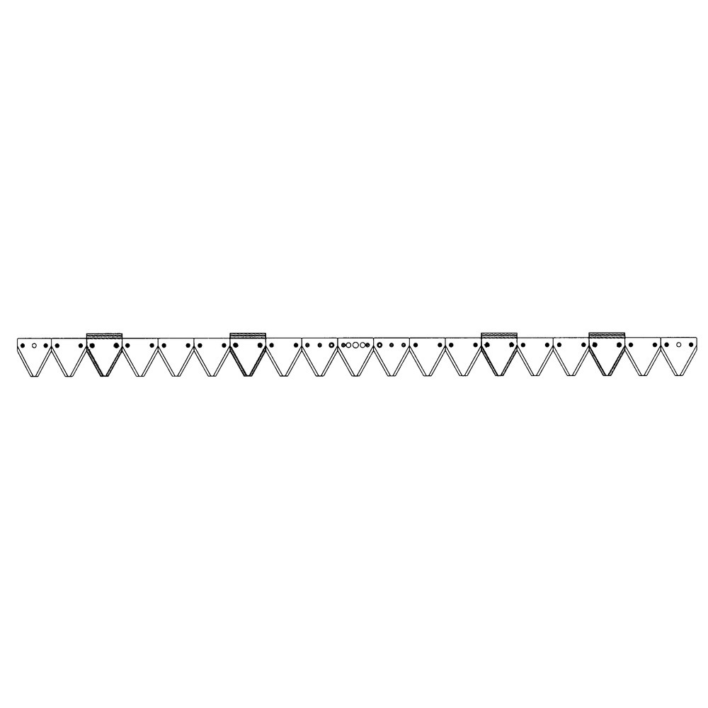Mähmesser zu Rapid 203 und 303, 2 Gewindelöcher M8, LA=101,5mm