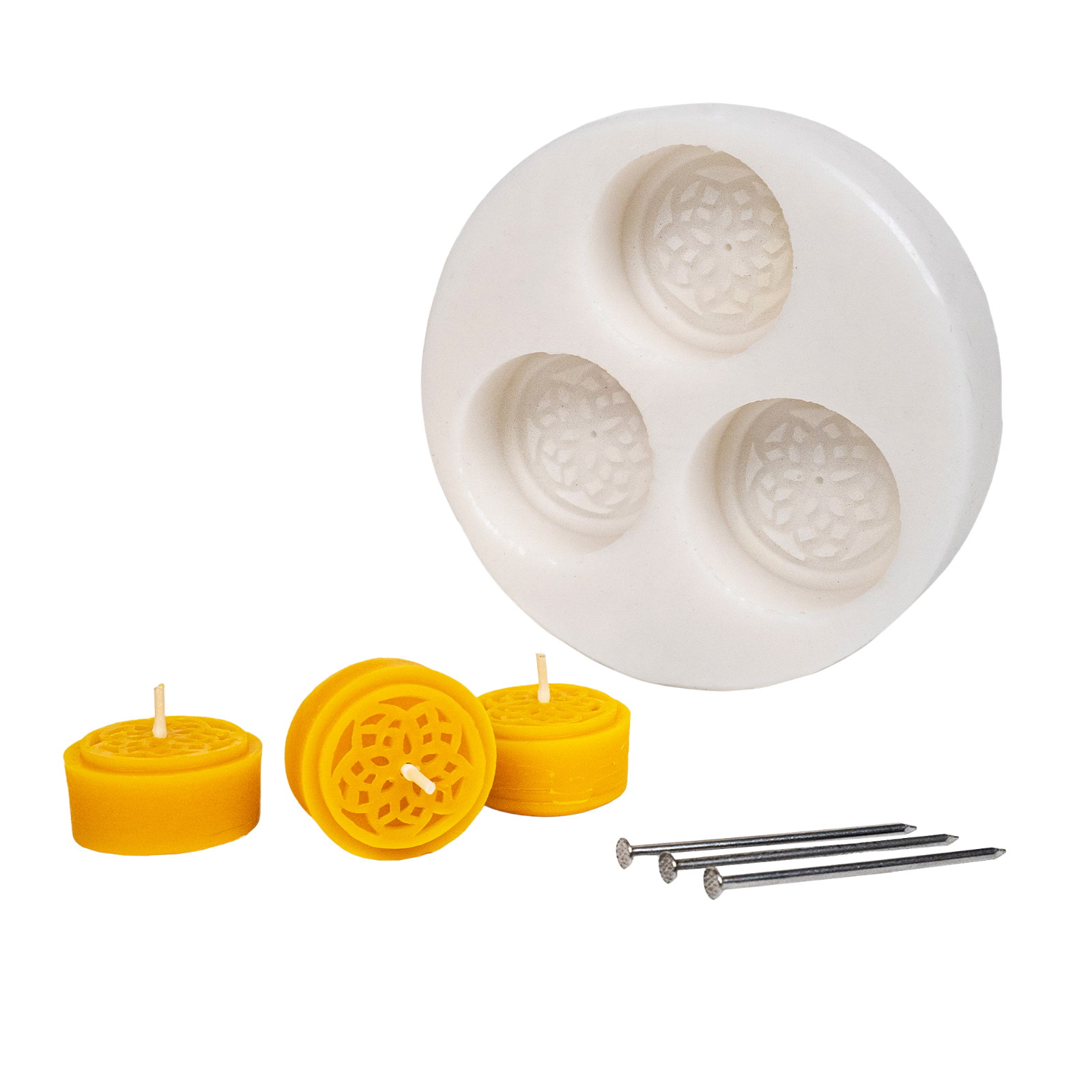 Tealight Mold, Set of 3 / Ornament