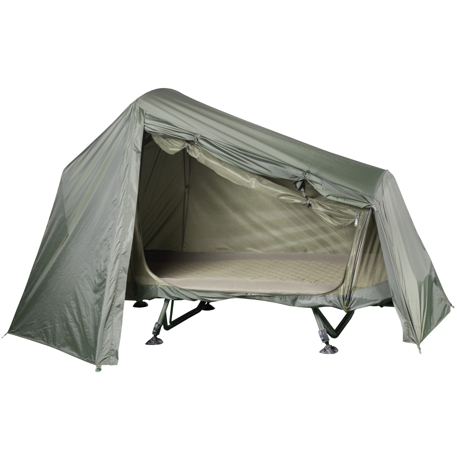 Tenda speciale per lettini fino a 2,10 m di lunghezza, con zanzariera e telo antipioggia.