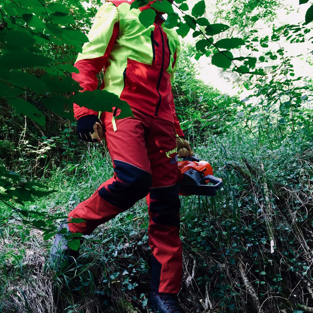 Schnittschutzhose PLATIN Pro rot Bundhose