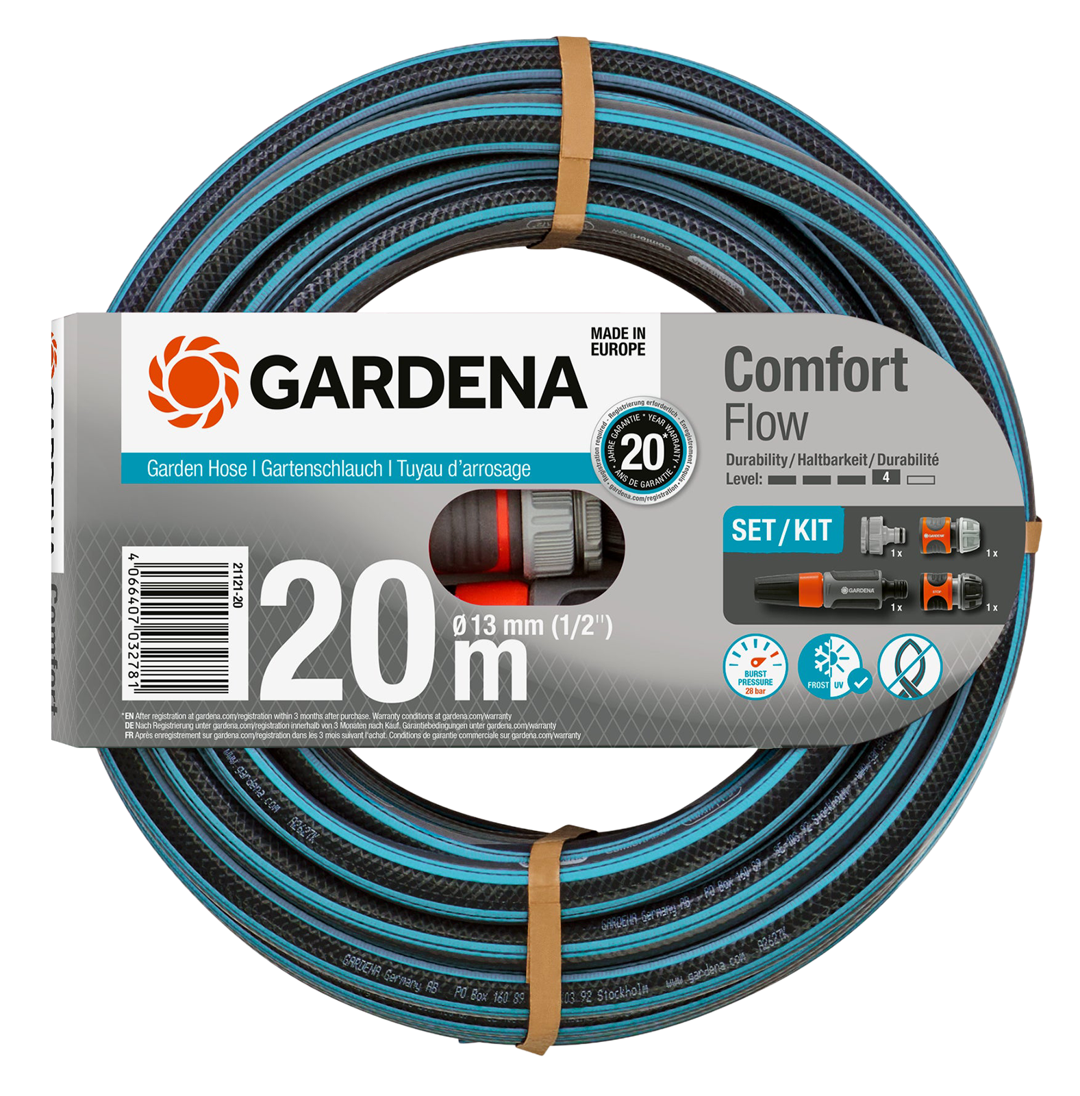 Gartenschlauch ComfortFlow Starterset 1/2" 20m