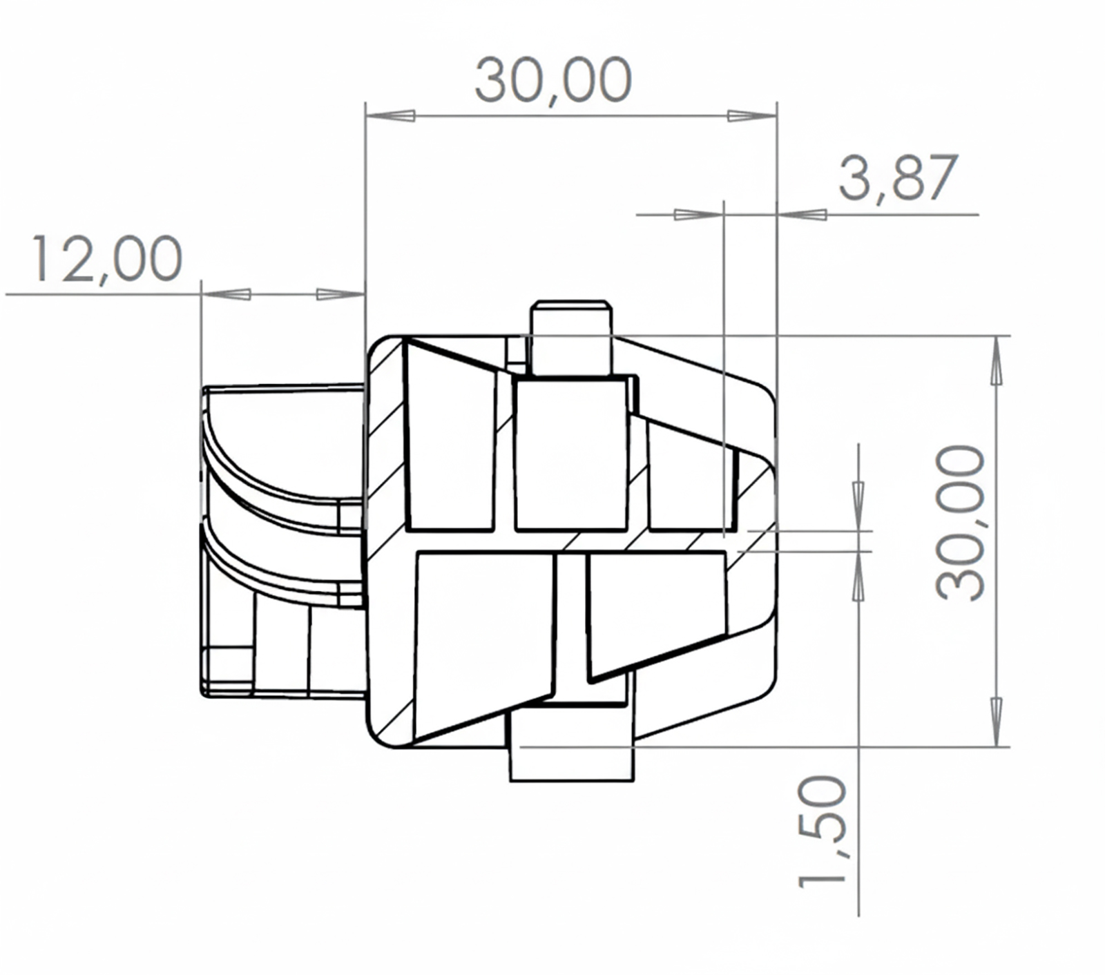 Kunststoffpfahl Titan 157 cm