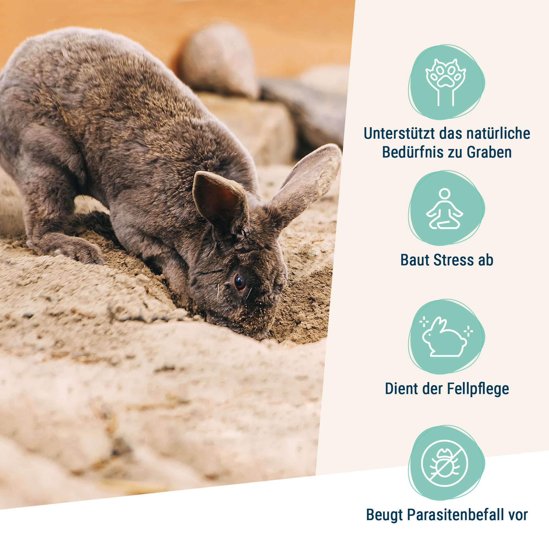 Kaninchen Buddelsand 0-1 mm - 25 kg Sack