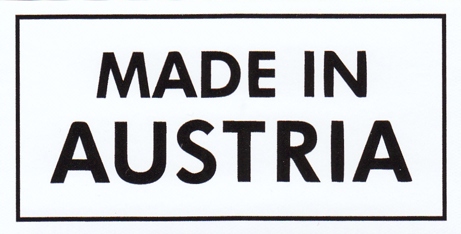 Aufkleber Made in Austria