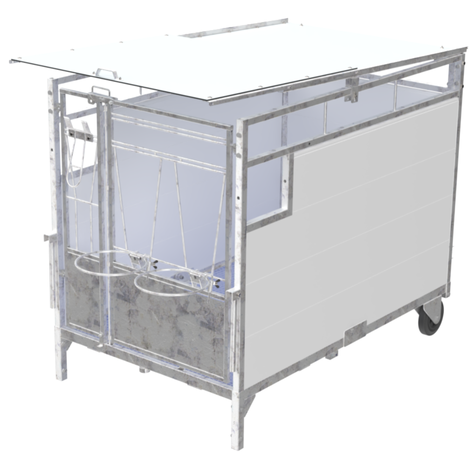Dach für Kälberbox