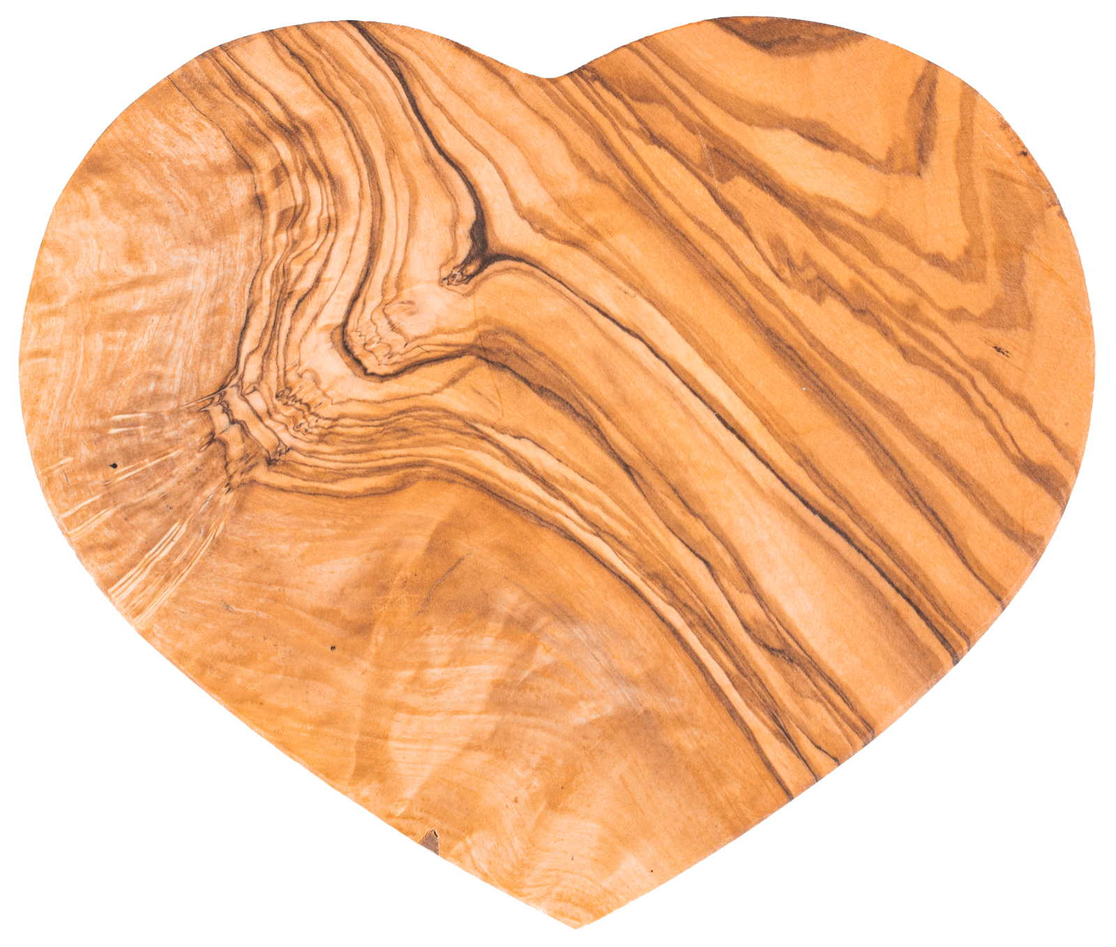 Olive Wood Heart-Shaped Cutting Board 17 cm