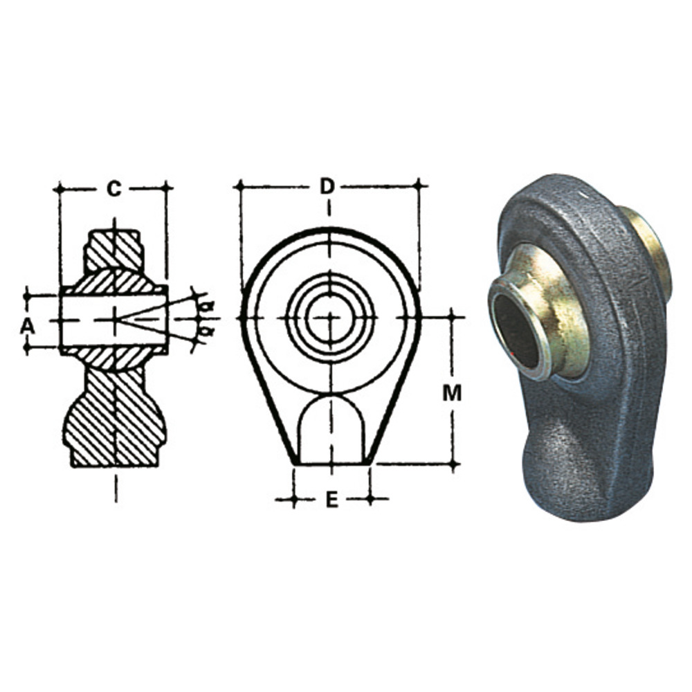 Anschweißkugelauge für Hydraulikzylinder