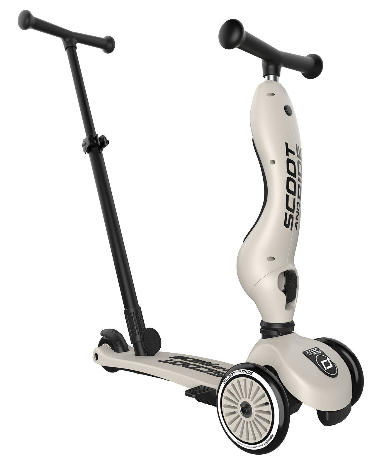 Trottinette 2-en-1 Highwaykick 1, beige-gris (Ash)
