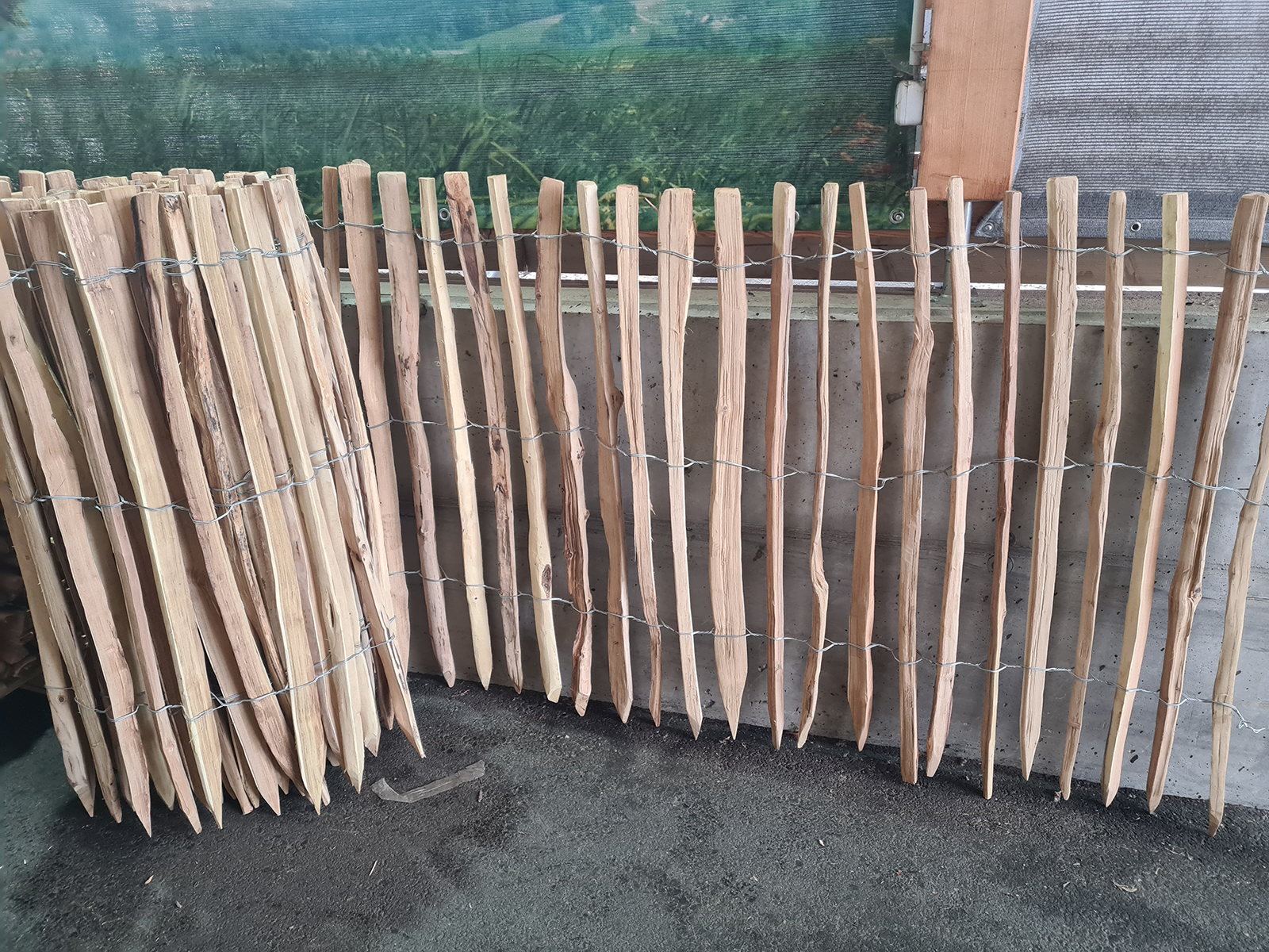 Staketenzaun Robinie 120 cm 10 Meter