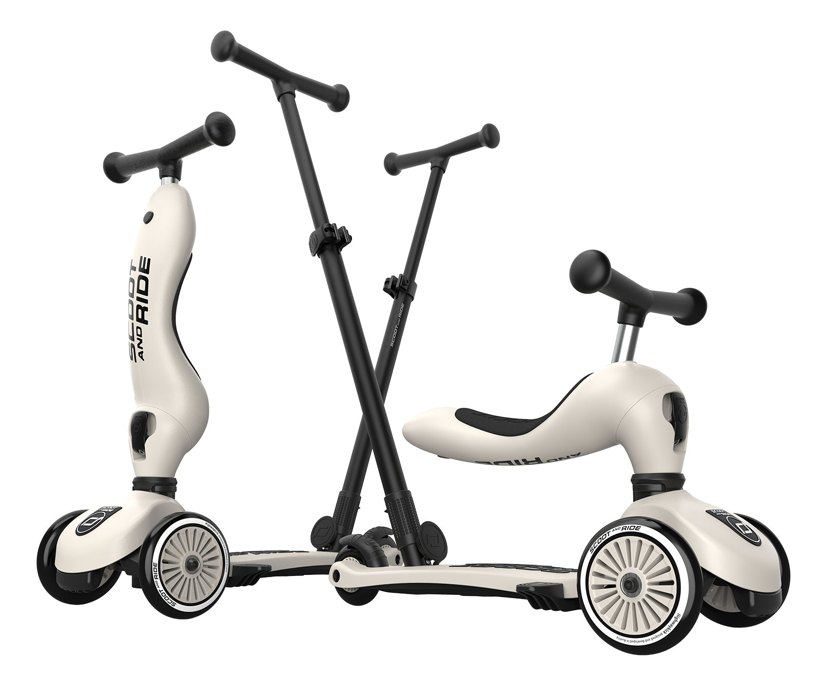 Trottinette 2-en-1 Highwaykick 1, beige-gris (Ash)