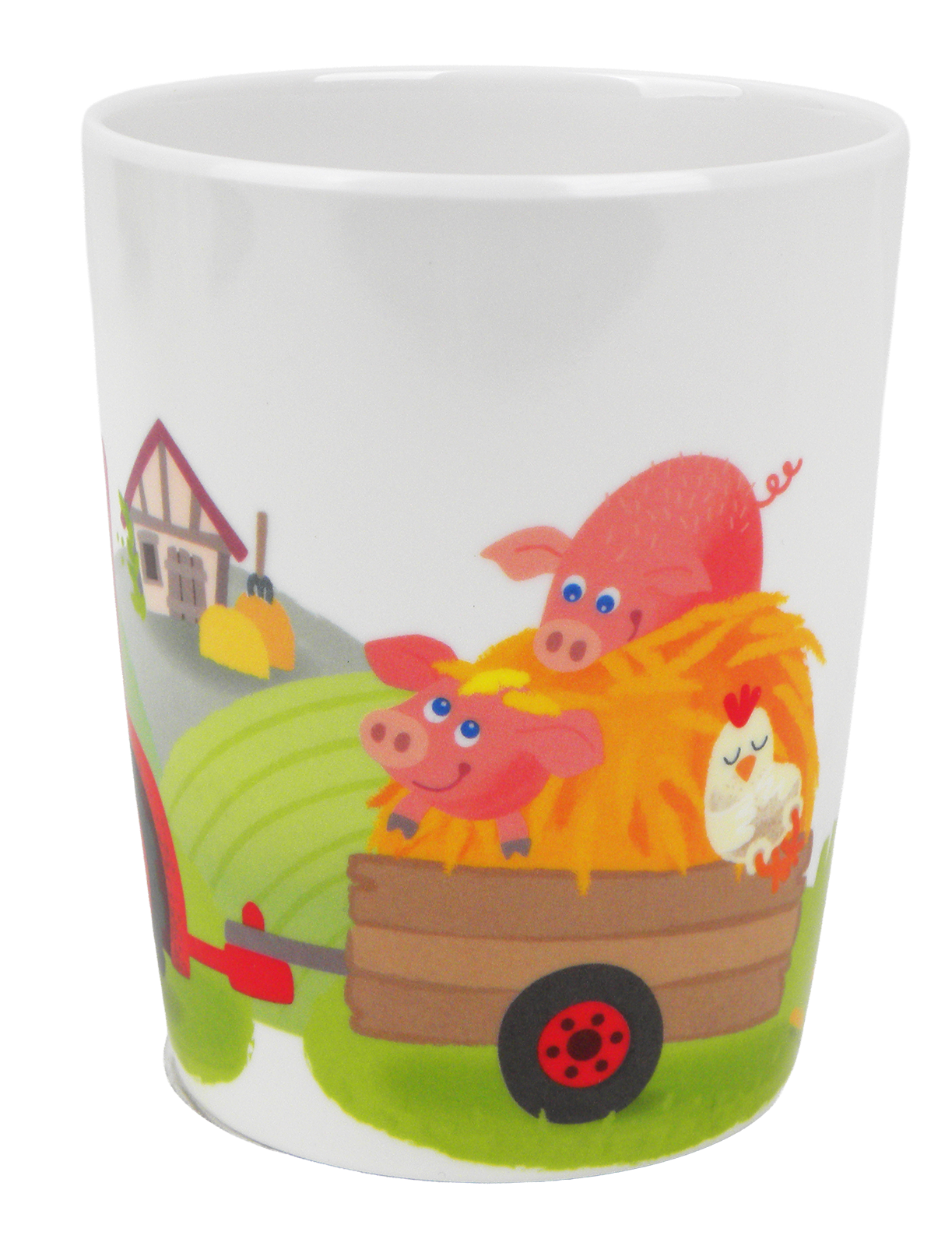 Bicchiere per bambini trattore rosso