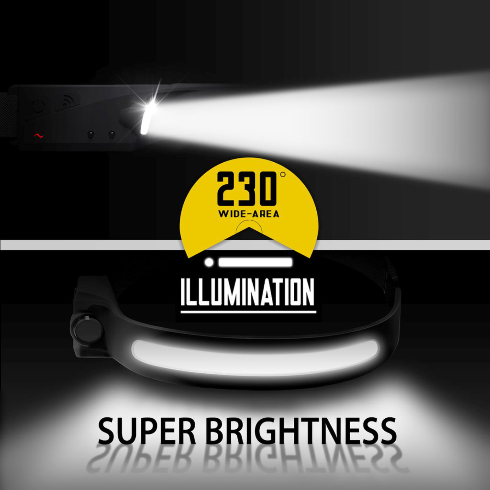 LED Kopflampe HLS-350, aufladbar