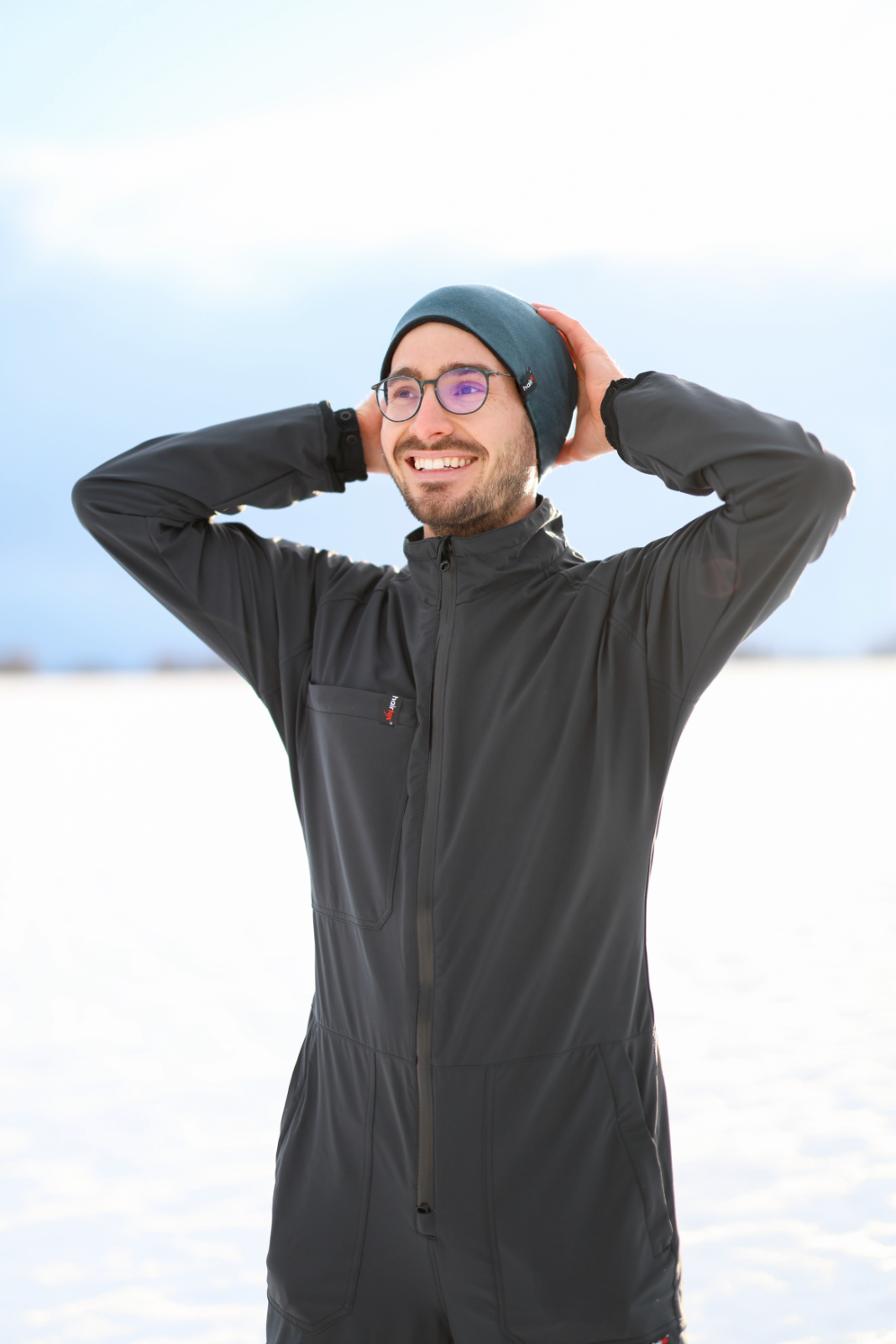 Stall-Beanie Winter Ozeanblau