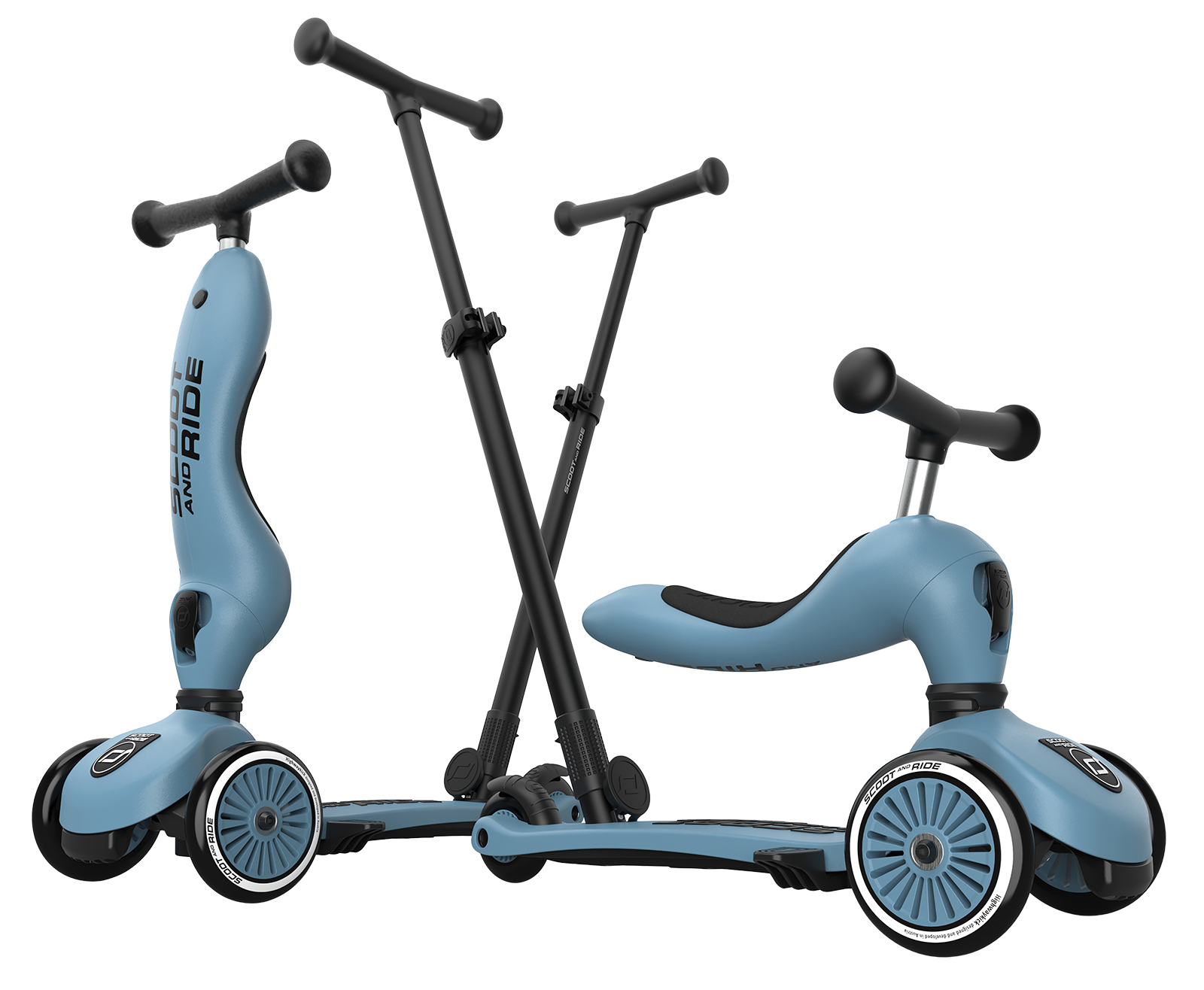 Roller 2in1 Highwaykick1 blau (Farbe steel)