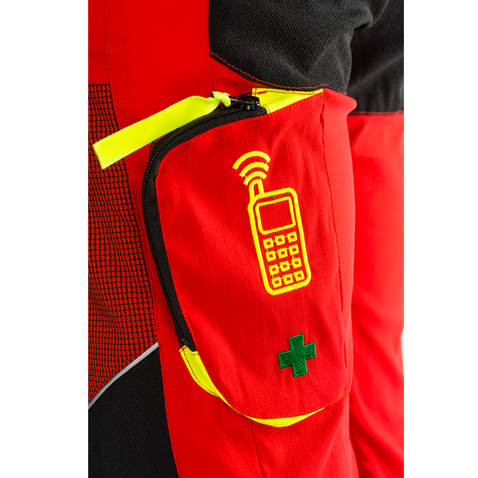 Schnittschutzhose PLATIN Pro rot Bundhose