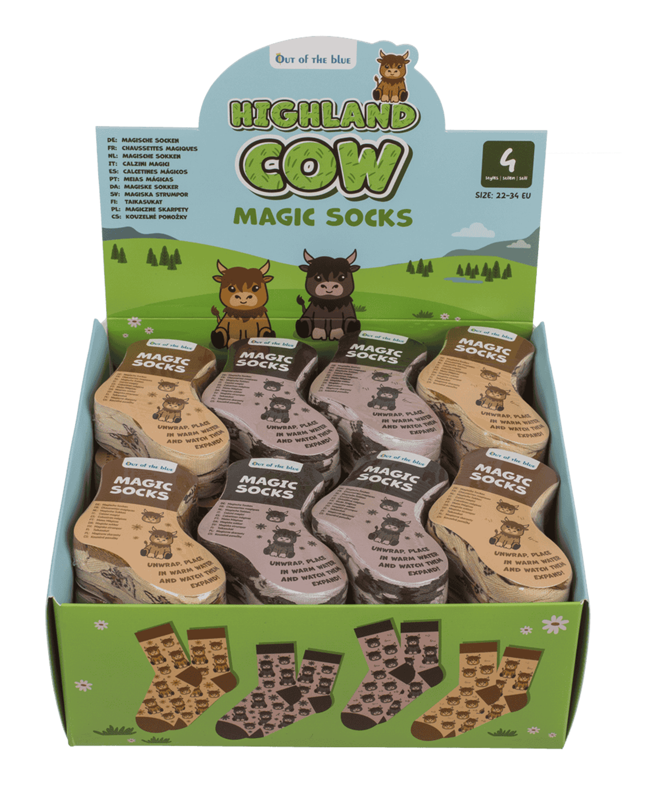 Socken Highland Cow – Größe 22–34